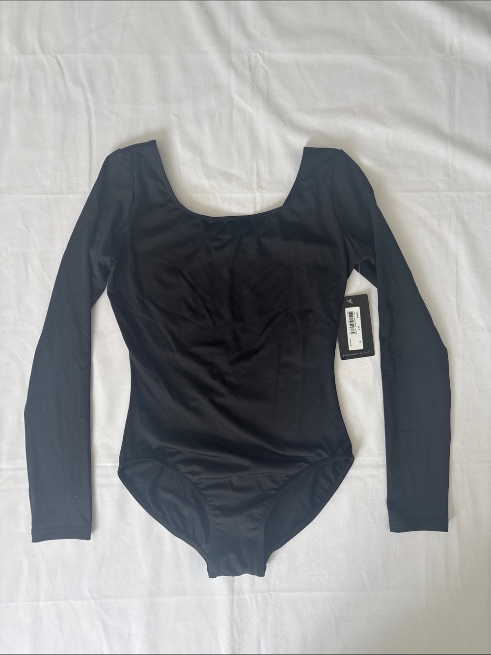 Bloch Black Scoop Neck Long Sleeve Leotard